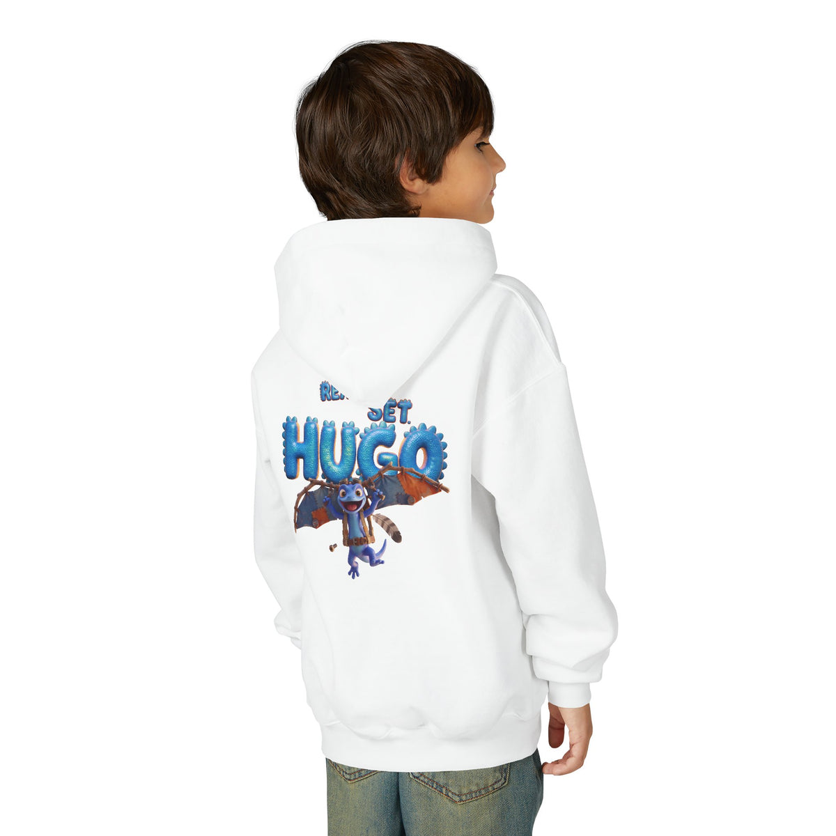 Kids hoodie. Color: White.