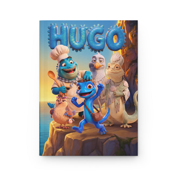 The HUGO Crew hardcover journal, front cover